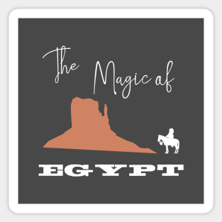 Monument Valley Egypt, white brown Sticker